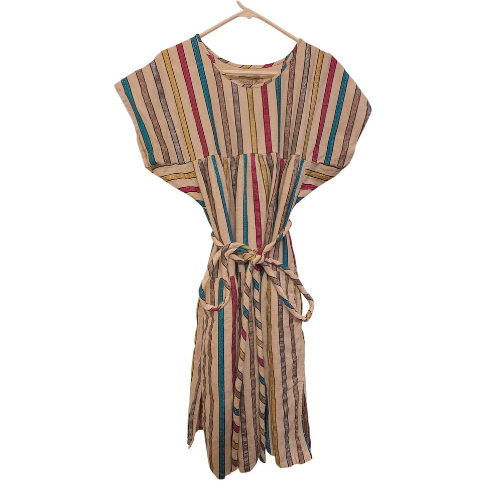 Ace & Jig Justin Dress In Bonbon Metallic Stripes